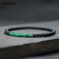 DISICHEN Original New Minimalist 4mm Bead Bracelet Unisex Emperor Onyx Small Stone Braclet Meditation Yoga Strand Braslet Couple Brazalete Pulsera. 