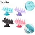 Sutuiying Silicone Shampoo Head Scalp Massage Brush Silicone Body Brush Hair New Washing Comb SPA Bath Shower Brush Salon Hairdressing Tools. 