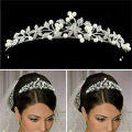 Bridal Veil Tiara Diamante Rhinestone Crown Wedding Hair Accessories Party. 