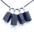 Yuanyan fashion new Black Tourmaline Crystal Gem natural Healing Reiki stone pendant Necklace for jewelry making Charm accessories 1pcs. 