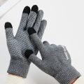Fashion Thickened Five Finger Gloves Breathable Windproof Wool Knitted Touchable Anti Slip Screen Cold-proof Full Fingered Gloves Men Women. 