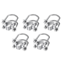 5X Antenna Mast Clamp Bracket with U-Bolts Anti-Rust Clamp Panel Pipe Mounting Hardware for Outdoor LoRa Antenna Helium. 