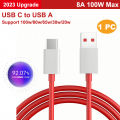 Oneplus Cable Original 100W 8A USB Type C Cable Supervooc Warp Fast Charging Charger One plus 10 9 8 pro 11 10t Nord 3 2t 2 8t. 