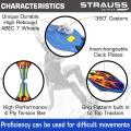 Strauss Waveboard Bronx Waveboard | 2 Wheel Pivoting Skateboard for Kids, Teens, and Adults, (34x9). 