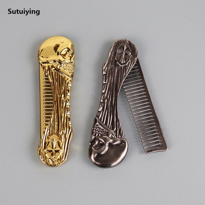Sutuiying%201pcs%20portable%20stainless%20steel%20metal%20beard%20comb%20for%20men's%20Luxury%20beard%20styling%20tool%20pocket%20comb%20hair%20salon%20styling%20-%20Image%202