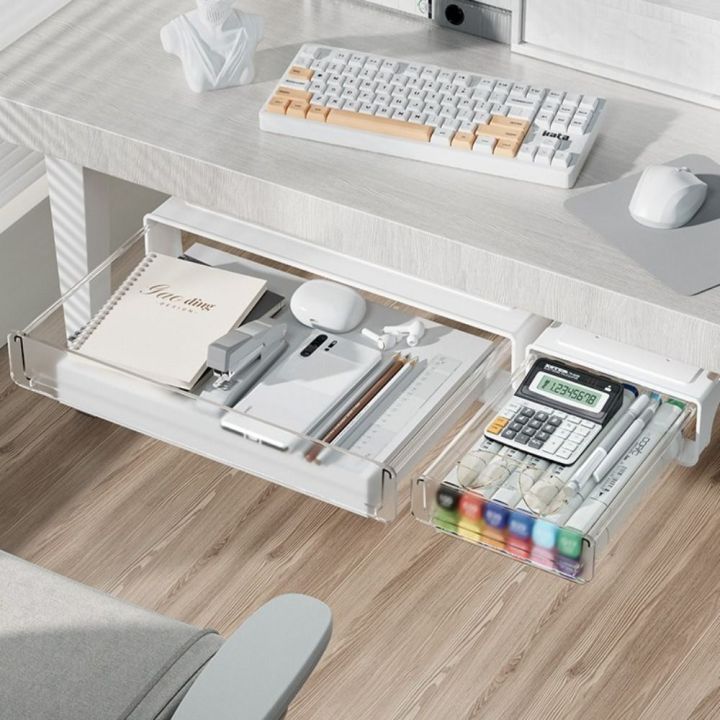 Table Inside Storage Box New Hanging Table Shelf Storage Box Invisible Storage Large Capacity ...