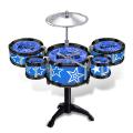Multifunctional Drum Set Novelty Hand-eye Coordination Jazz Drum Plastic Children Combination Jazz Drum Set Musical Instrument Toy For Kids. 