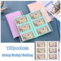 Portable Fun Way Money Savings Challenges Transparent Cash Card Savings Challenges Book Money Album Tear Resistant 120 Pockets Binder Bills Collection. 