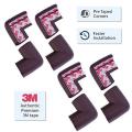 8 Pieces of Baby Proofing Corner Guards I Pre-Taped Corner Protectors I Child Safety Edge Guards I 8 Pieces Brown |  Foam Table Corner Guard Protector Furniture, Sharp Corner Cushions for Baby Safety & Baby proofing | Furniture Protector. 