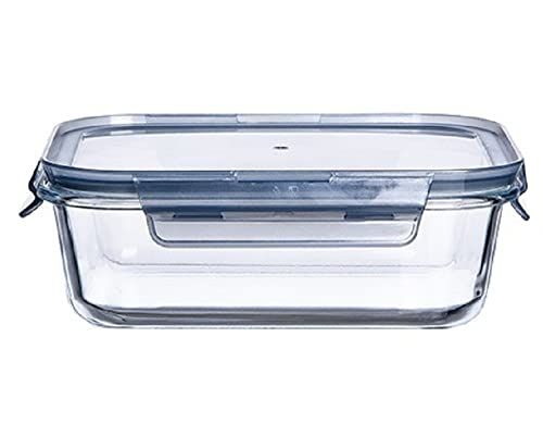 Microwave Safe Bowl 500 ML Rectangle Shaped with Airtight Lid Klip and Store Leak Proof Toughened Glass Borosilicate microven Bowls with lid Fresh Containers