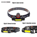 DISICHEN 【2025 Version】 Rechargeable Fishing LED Headlamp Camping Headlight XPE COB Work Light 2 Lighting Modes With Tail Magnet Detachable. 