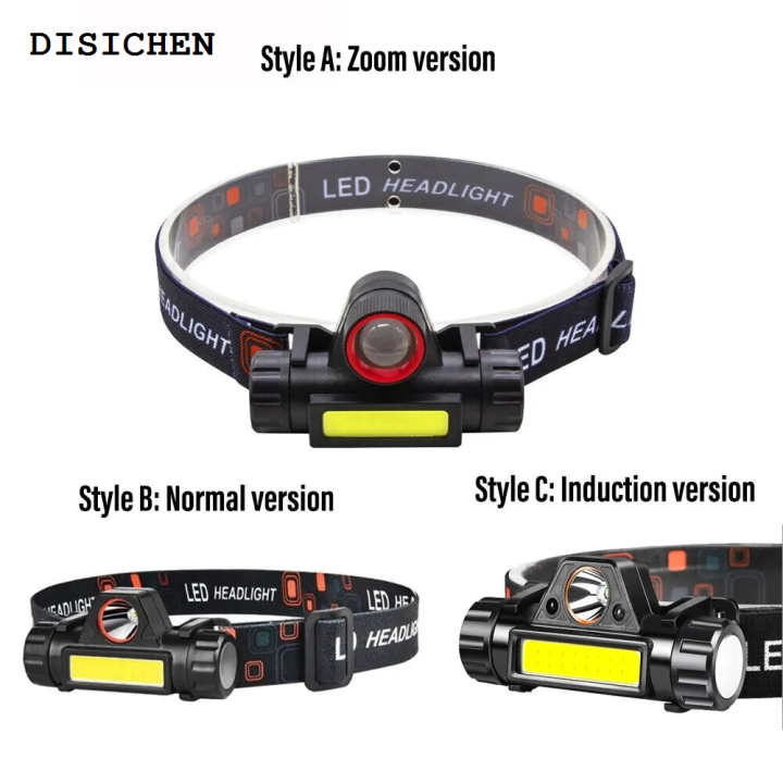 DISICHEN%20%E3%80%902025%20Version%E3%80%91%20Rechargeable%20Fishing%20LED%20Headlamp%20Camping%20Headlight%20XPE%20COB%20Work%20Light%202%20Lighting%20Modes%20With%20Tail%20Magnet%20Detachable%20-%20Image%203