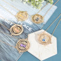 Harry Potter Necklace Time Turner Necklace 3D Hourglass Necklace Rotating SPins. 