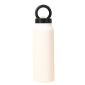 White Insulated Water Bottle with Magnetic Phone Holder, Made of Stainless Steel. 
