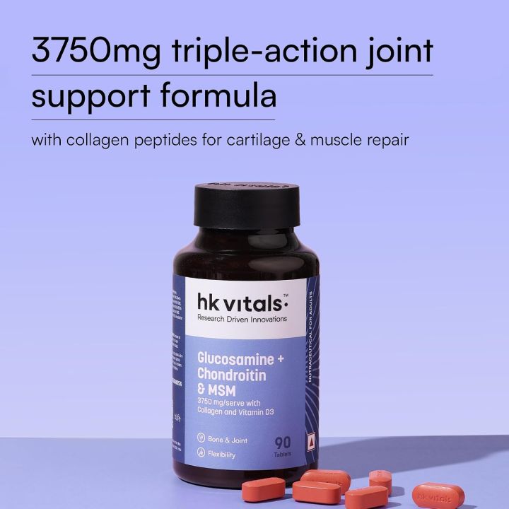 hk%20vitals%20Glucosamine%20+%20Chondroitin%20&%20MSM%2090%20Tablets%20Joint%20Support%20Supplement%20with%203750mg%20with%20Collagen%20&%20Vitamin%20D3%20%7C%20For%20Bone,%20Joint%20and%20Flexibility%20-%20Image%204
