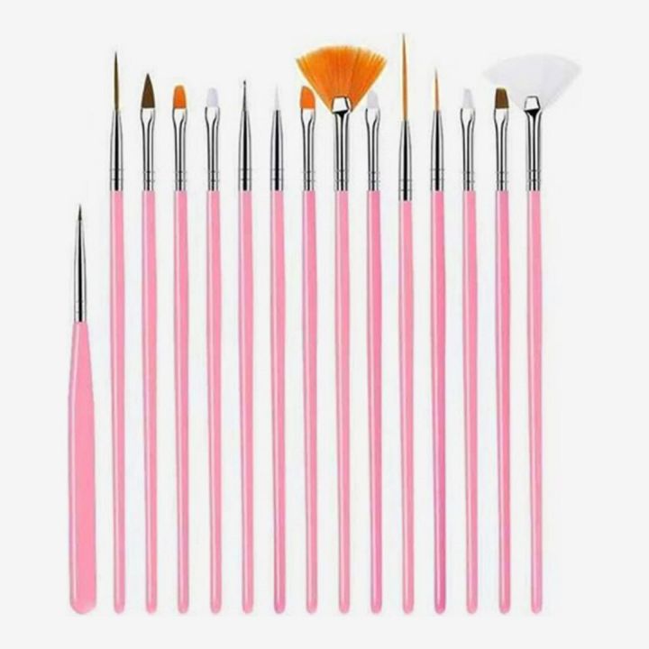 15 Pieces Nail Art Brush Set ( Watercolor And Acrylic Brushes - Nail Art Brush Set (Gel Acrylic Nail Art Brush )