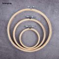 Sutuiying 1PC 8-23cm Round Embroidery Hoops Frame Wooden Bamboo Hand Embroidery Portable Rack Ring For DIY Cross Stitch Needle Craft Tool. 