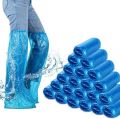 3 Pair Disposable Boot Covers Plastic Long Waterproof Shoes Cover Over The Knee Shoes Cover for Unisex. 