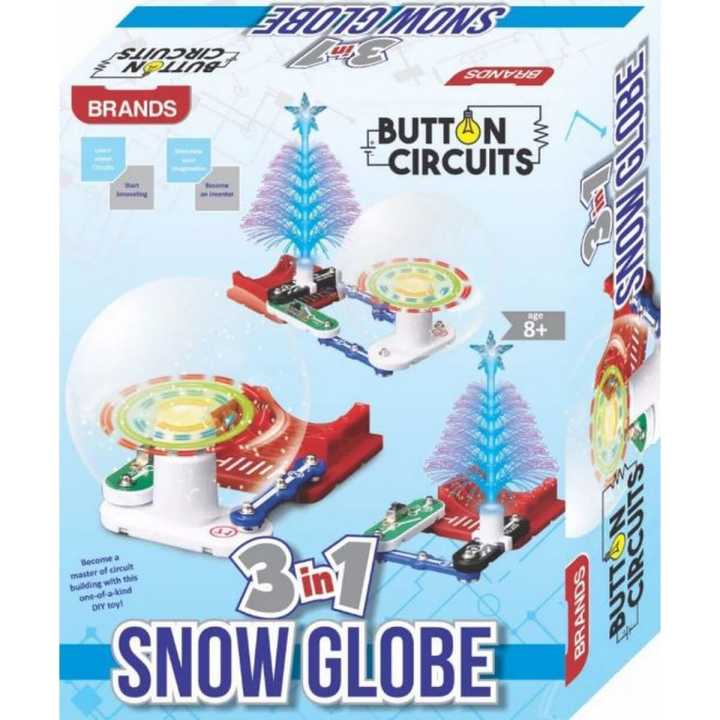Brands 3 In 1 Snow Globe Button Circuit Game Diy Educational Kit For Kids