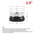 (GGBR) 2.5 Inch Aluminum Alloy Weld Billet on Filler Neck and Cap Oil Fuel Water Tank Black. 