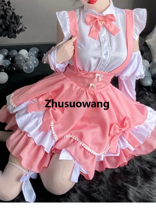 Zhusuowang%20Classic%20Maid%20Uniform%20Pink%20New%20Year%20Cute%20Lolita%20Cosplay%20Costumes%20Short%20Skirt%20Dress%20Y2K%20Princess%20Fantastic%20Fairy%20Outfit%20%E3%80%902025%20Version%E3%80%91%20-%20Image%204