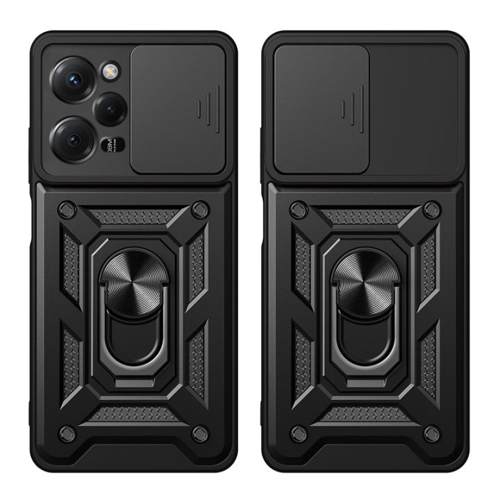 Vantime%20for%20Xiaomi%20Poco%20X5%20Pro%205G%20Case%20Stand%20Slide%20Lens%20Cover%20Shockproof%20Hard%20Phone%20Back%20Casing%20-%20Image%202