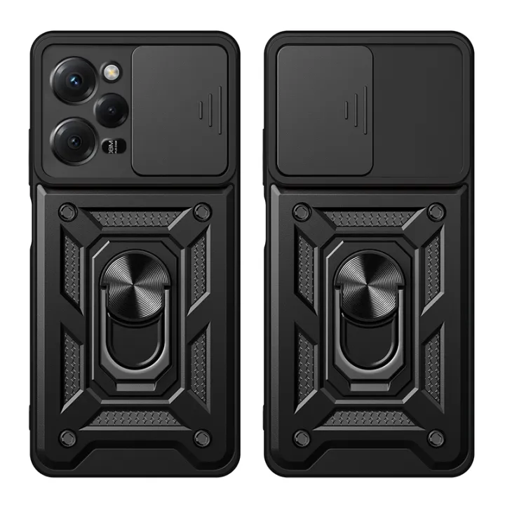 Vantime%20for%20Xiaomi%20Poco%20X5%20Pro%205G%20Case%20Stand%20Slide%20Lens%20Cover%20Shockproof%20Hard%20Phone%20Back%20Casing%20-%20Image%202