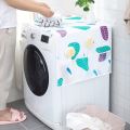 Fridge Cover and Washing Mechine Cover for Top with 6 Utility Pockets Cartoon Prints Waterproof Single Door. 