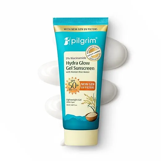 Pilgrim%205%25%20Niacinamide%20Oil-Free%20Super%20Light%20Gel%20Sunscreen%20For%20Oily%20Skin%20SPF%2050%20PA++++%20with%20Korean%20White%20Lotus%20%7C%20No%20White%20Cast,%20Dry%20Touch,%20Fast%20Absorbing%20%7C%20UVA/UVB%20,%20Broad%20Spectrum%20Protection%20%7C%20Prevents%20Tanning%20%7C%20For%20Women%20and%20Men%20%7C%2045ml%20-%20Image%202