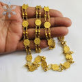 Gold Plated Panchadhatu Long Coin Design Chain For Women. 