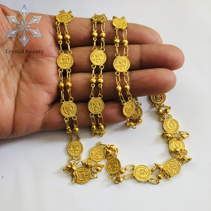 Gold%20Plated%20Panchadhatu%20Long%20Coin%20Design%20Chain%20For%20Women%20-%20Image%203