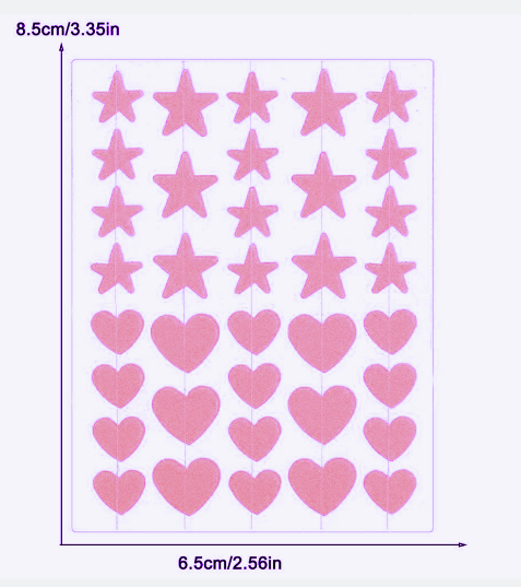 Acne Patch Pimple Patch, Pink Heart & Star Shaped Absorbing Cover Hydrocolloid Patches For Face (36 Count For 36 Pimples (Pack of 1)