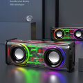K88 Double Blast Mech Mini Cannon Transparent Speaker, True Wireless Bluetooth Speaker with HighQuality Sound and Colorful LED Lights. 