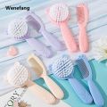 Wenefang 2Pcs/Set Cute Kids Baby Small Hair Brush and Comb Set for Newborns Toddlers Baby Brush Soft Bristles Baby Hair Care Gift. 