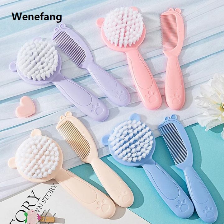 Wenefang%202Pcs/Set%20Cute%20Kids%20Baby%20Small%20Hair%20Brush%20and%20Comb%20Set%20for%20Newborns%20Toddlers%20Baby%20Brush%20Soft%20Bristles%20Baby%20Hair%20Care%20Gift%20-%20Image%202