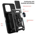 Vantime for vivo Y22 Y22s Case Stand Slide Lens Cover Shockproof Hard Phone Back Casing. 