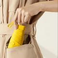 Lightweight 6 Ribs Mini UV Sun Umbrella Compact Candy Color Hand Operated Parasol UV Protection Portable Folding Pocket Umbrella Outdoor. 