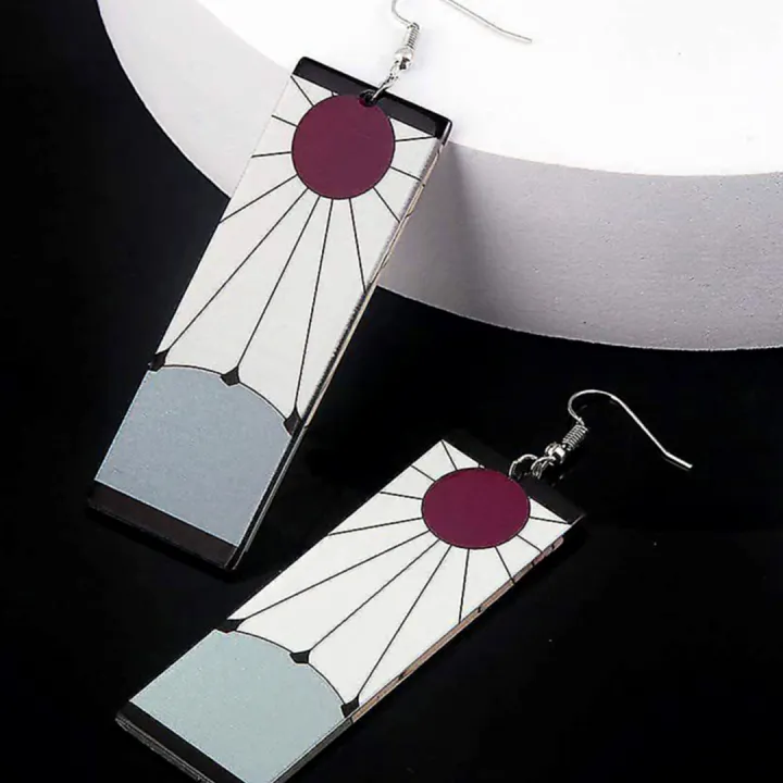 Demon%20Slayer%20Tanjiro%20Kamado%20Hanafuda%20Earring%20Kimetsu%20No%20Yaiba%20Anime%20Unisex%20Earring%20For%20Casual%20Wear%20And%20Cosplay%20-%20Image%203