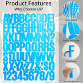 Alphabet Sticker 1.5 Inch Letter 8 Sheets 576 Pieces Adhesive Number Stickers Decals for Scrapbooking. 