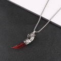 Profesional Jewelry Accessories Pendant Vintage Personality Korean Men's Necklace Wolf Tooth Domineering XLN Trend Pendant Sweater Simple Jewelry. 