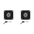 OUMERY 2X Universal 12V Car Boat Motorcycle Ignition Key Ignition Switch Panel 2Position with 4 Keys. 