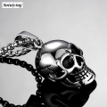 Sutuiying [ New ] Personality Retro Punk Rock Gothic Trendy Men Exaggerated Skull Titanium Steel Pendant WD-082. 
