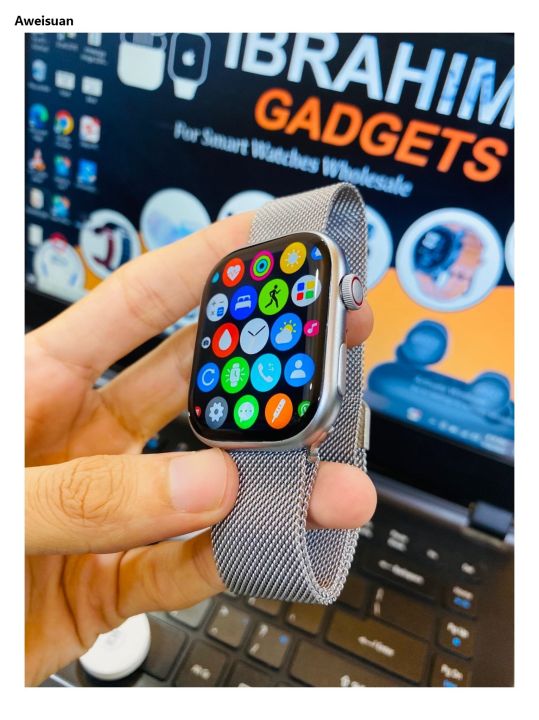 Aweisuan%20KW9%20MAX%20Series%209%20Smartwatch%20%7C%20With%20Magnetic%20Chain%20%7C%20Full%20HD%20Display%20%7C%20Bluetooth%20Calling%20,%20Custom%20wallpaper%20%7C%20Sports%20Features%20%7C%20Health%20Trackers%20%7C%20Wireless%20Charging%20-%20Image%205