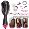 Electric Hot Air One Step Hair Blow Dryer Comb Volumizer Brush with Negative Ions for Styling Curler Straightener. 