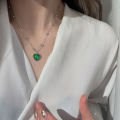 Yuanyan GUFTM New Creative Mood Necklace Color Change Emotion Feeling Temperature Control Heart Pendant Metal Chain Jewelry for Girl. 