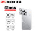 Realme 14 5G Tempered Glass 3 in 1 Screen Protector for Realme 14X C75X Note 60X Tempered Glass with Camera Lens Glass Protector. 