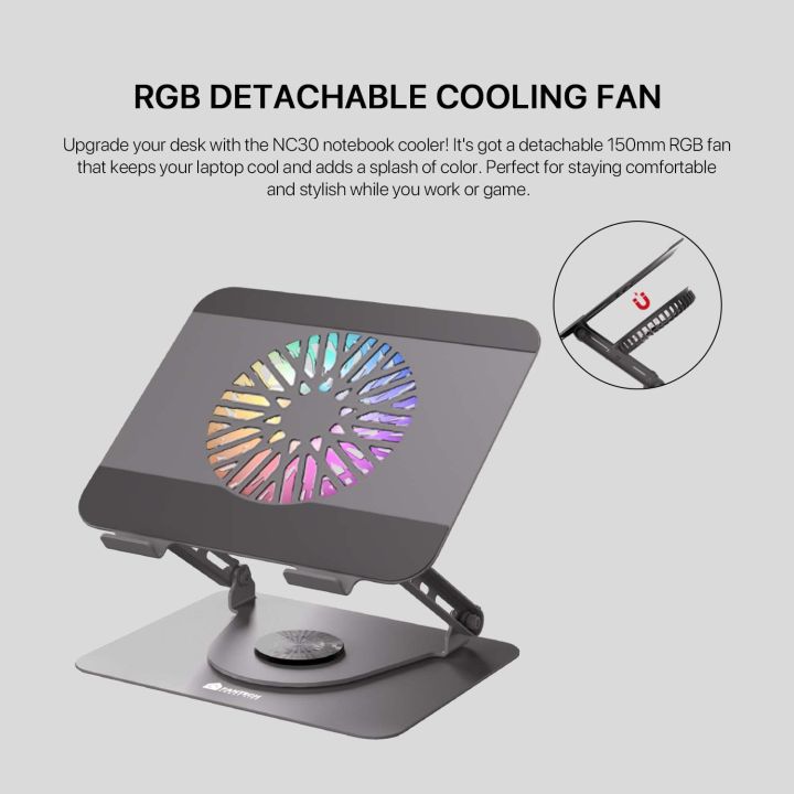 Fantech%20Cooling%20Pad%20RGB%20NC30%20Kipas%20Pendingin%20Laptop%20Cooler%205%20Fan%20-%20Image%203
