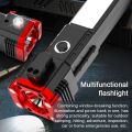 Portable LED Flashlight Multifunctional Work Light Power Bank Emergencies Safety Hammer Waterproof with Sidelight 4 Light Modes for Car Outdoor Camping Hiking Adventure Inspection. 