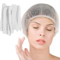 Disposable Cap Stretchable White Caps - Head Cover Hair For Cooking & Hygiene(100 Pieces). 