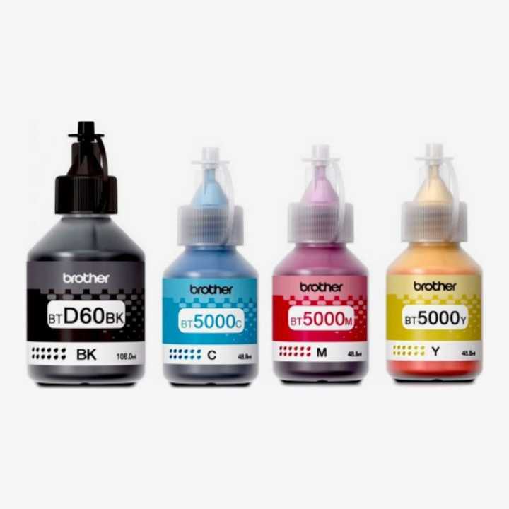 Brother Genuine High-Yield Ink Bottles - Black/Color BT5000C/M/Y, Durable Printing Solution for MFC-J895DW/DCP-J702D/HLL2320DW/HLL2360DW